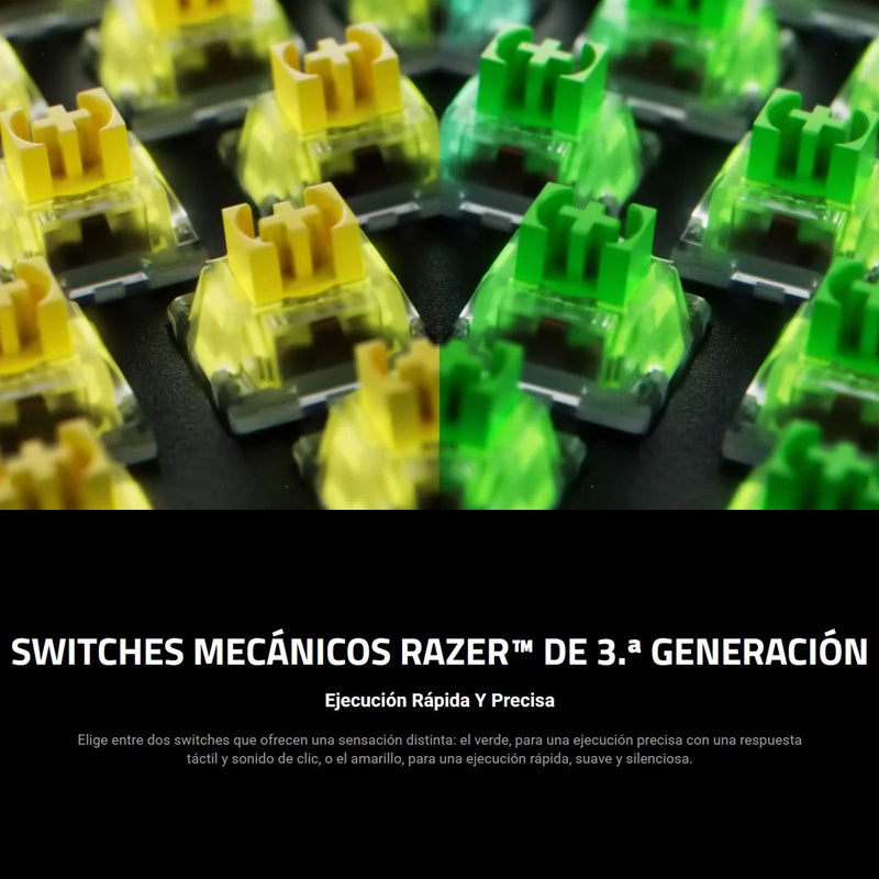 Razer Blackwidow V4 X, Teclado Gamer Mecánico Rgb Esp Yellow