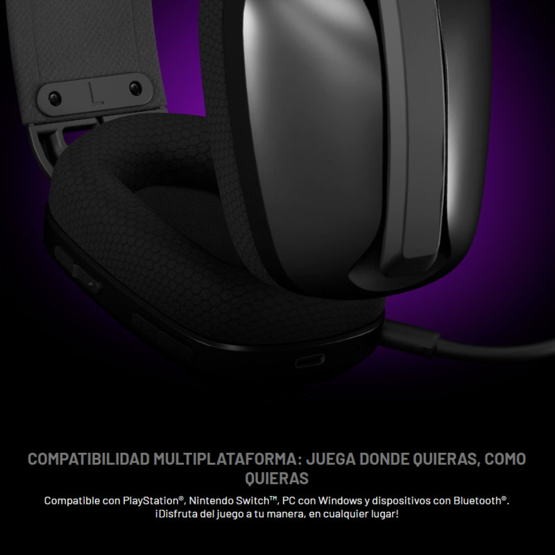 Diadema Gamer Primus Arcus 360bt, Microfono Extraible, Conexión USB 2.4Ghz / Negro