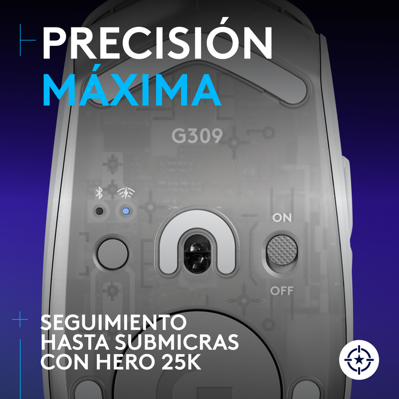 Mouse Gamer Bluetooth Logitech G309 Lightspeed 25600dpi, Wht