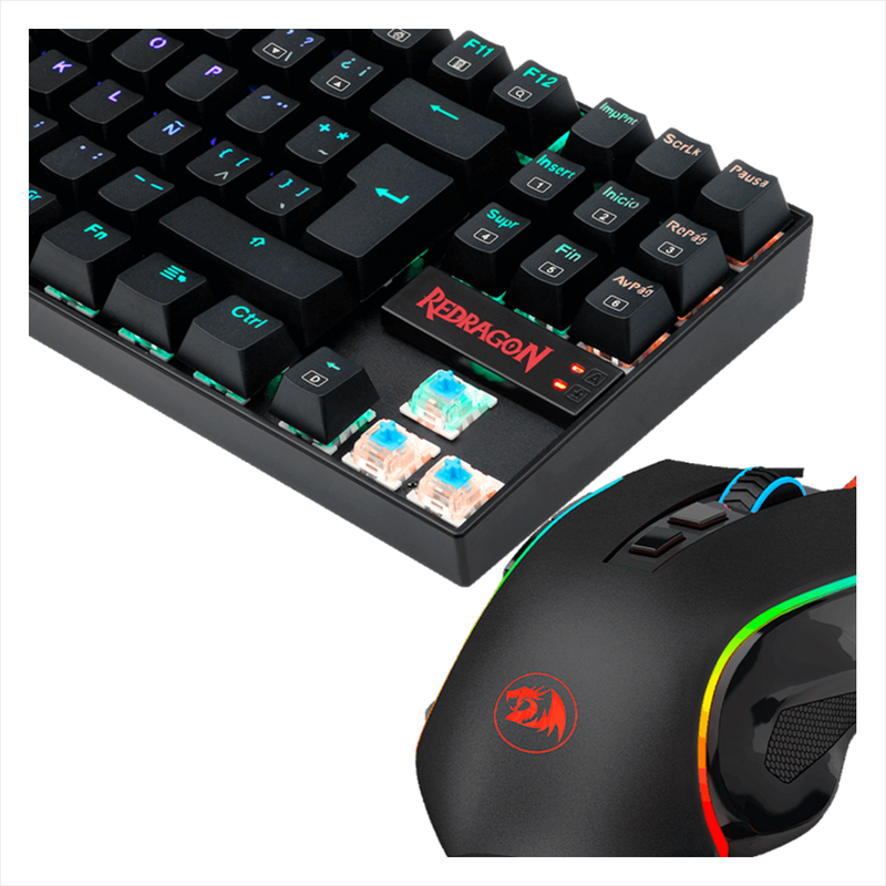 Combo Gamer Redragon: Teclado Mecánico K552rgb + Mouse M607