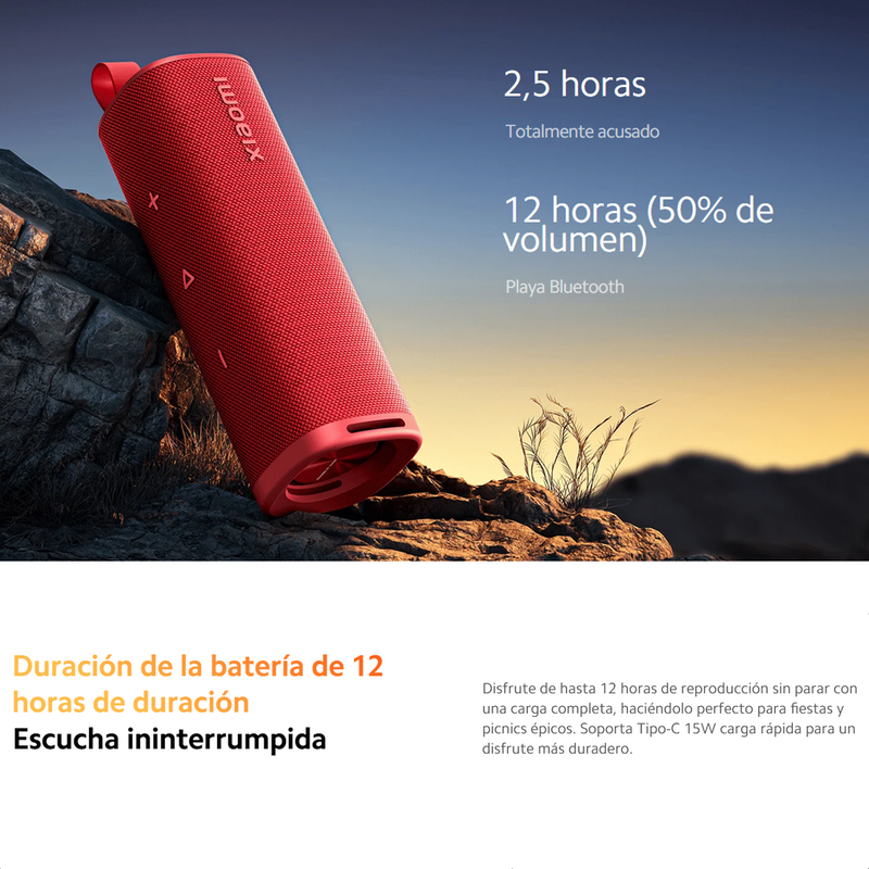Xiaomi Sound Outdoor, Parlante Bt Portátil 30w Ip67 Tws, Azul