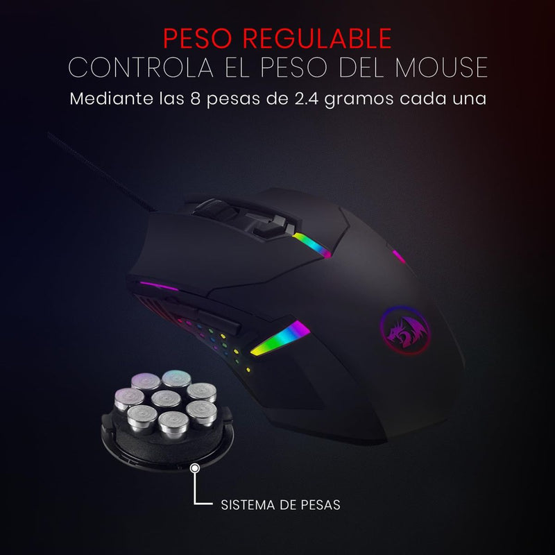 Combo Gamer Redragon Teclado K503 Rgb Esp + Mouse M601 Rgb