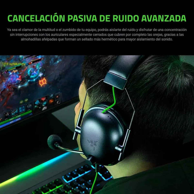 Audífonos Gamer Razer BlackShark V2 X USB Sonido 7.1 Micrófono con Cancelación de Ruido