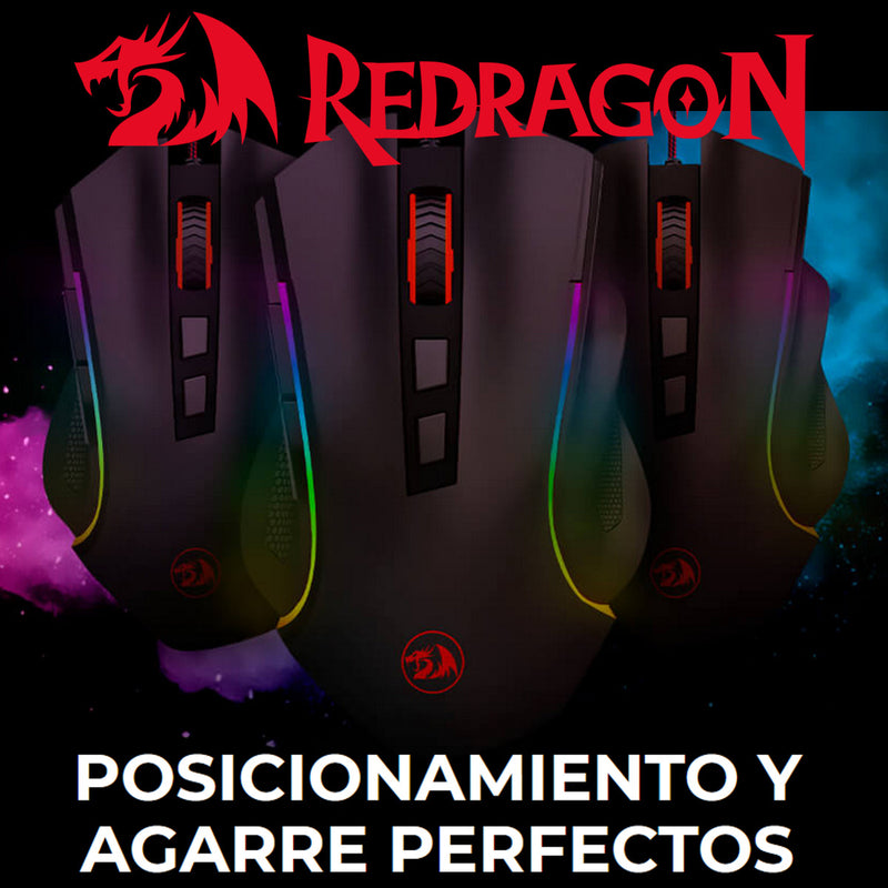 Mouse Gamer Redragon M607 Griffin, Rgb, 7200dpi, 8 Botones