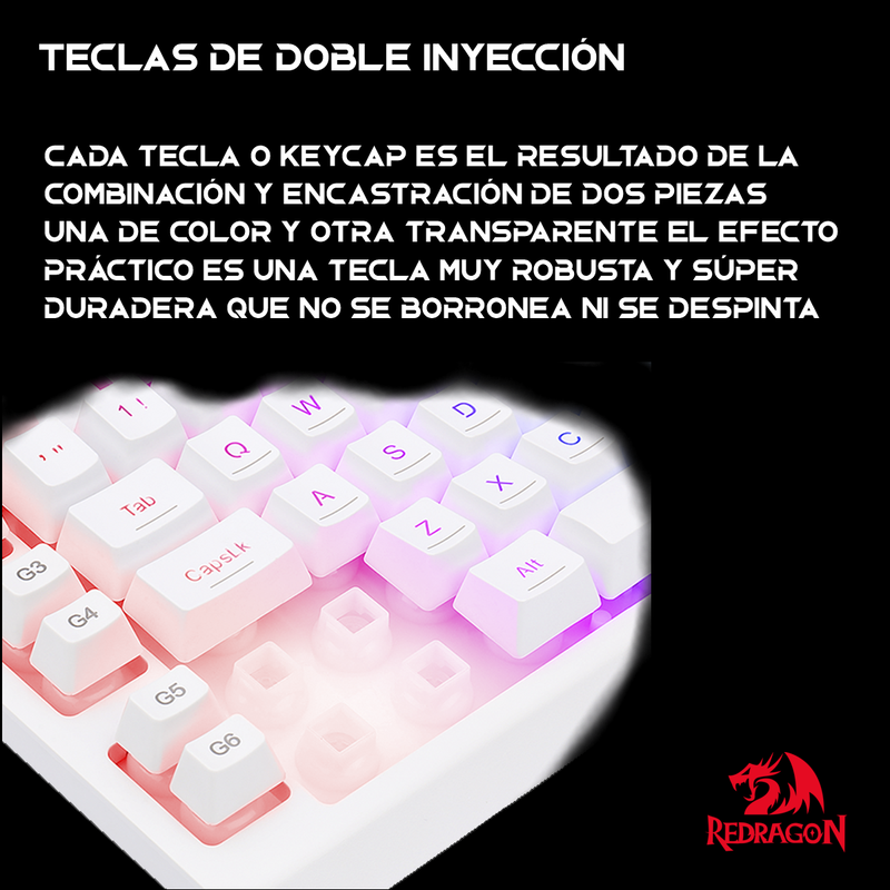 Teclado Gamer Redragon Shiva K512w Rgb Multimedia / 6 Macros