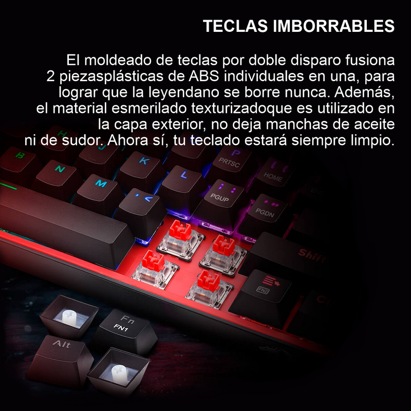 Teclado Gamer Mecánico Inalámbrico Redragon K616rgb Fizz Pro