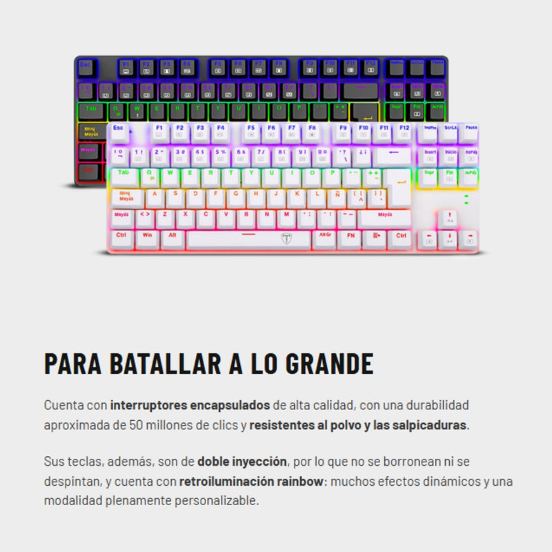 Combo Gamer 2 En 1 Teclado Mouse T-dagger Advance Force Lite