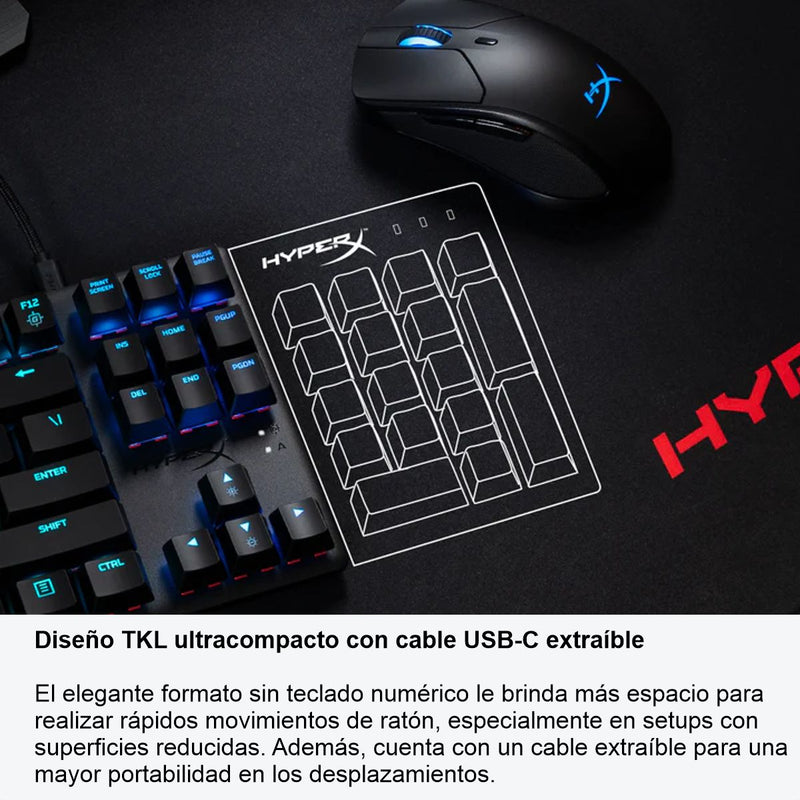 Teclado Gamer Mecánico Hyperx Alloy Origins Core Rgb / Blue
