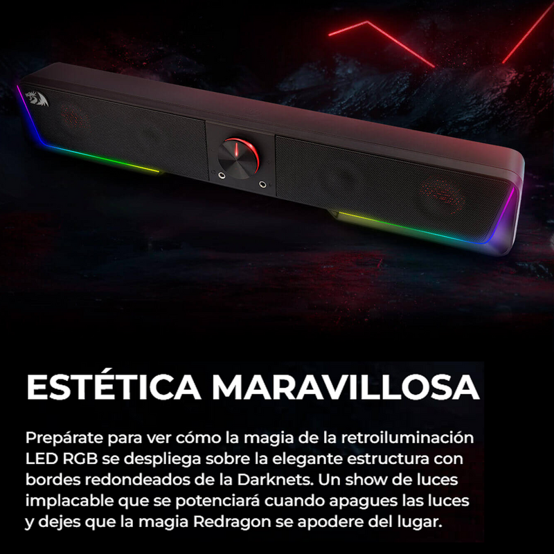 Barra De Sonido Gamer Redragon Gs570 Darknets Rgb + Soporte