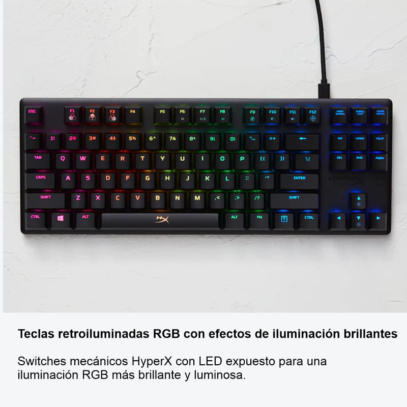 Teclado Gamer Mecánico Hyperx Alloy Origins Core Rgb / Aqua
