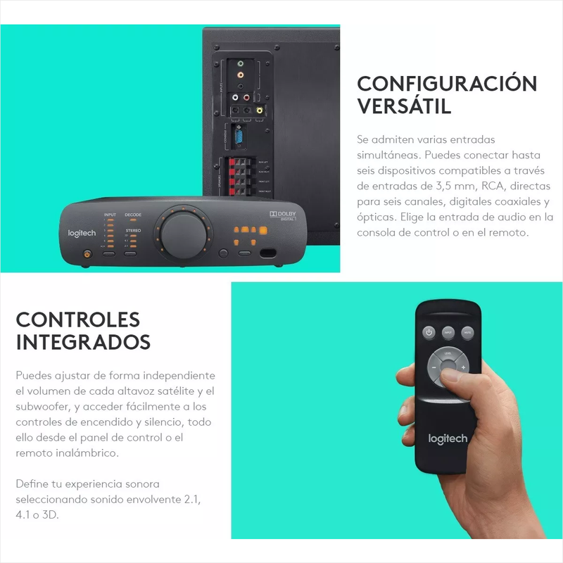 Sistema De Sonido 5.1 Logitech Z906 · 500 Watts Rms (reales)
