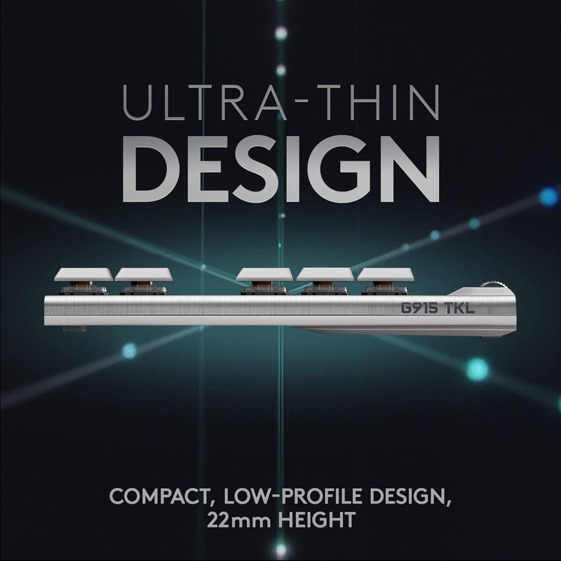 Teclado Gamer Mecánico Inalámbrico Logitech G915 Tkl Blanco