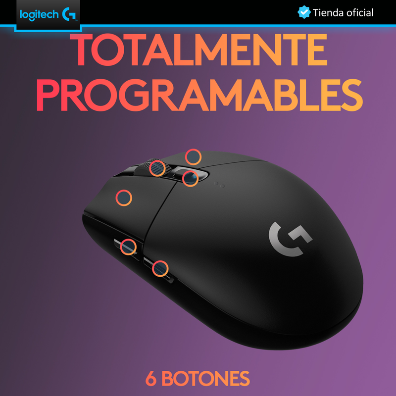 Mouse Gamer Inalámbrico Logitech G305 / 12000dpi - Negro