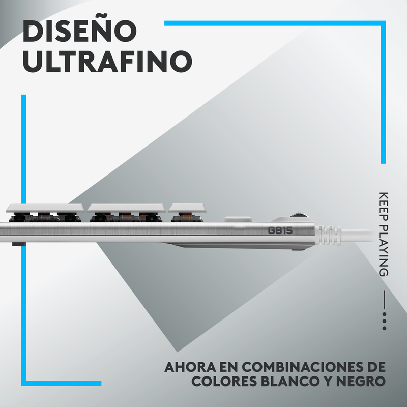 Teclado Gamer Mecánico Logitech G815, Lightsync Rgb - Blanco