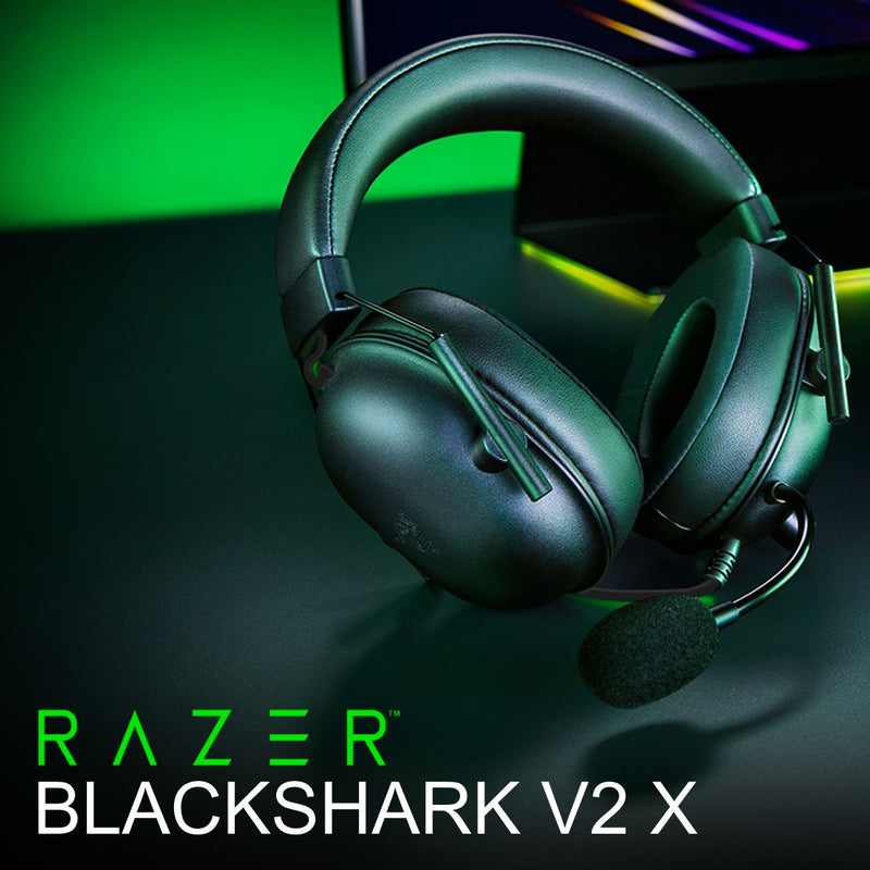 Razer Auriculares BlackShark V2 X Sonido 7.1 Mic HyperClear Cancelación Ruido PC Consolas Móvil - Total Black