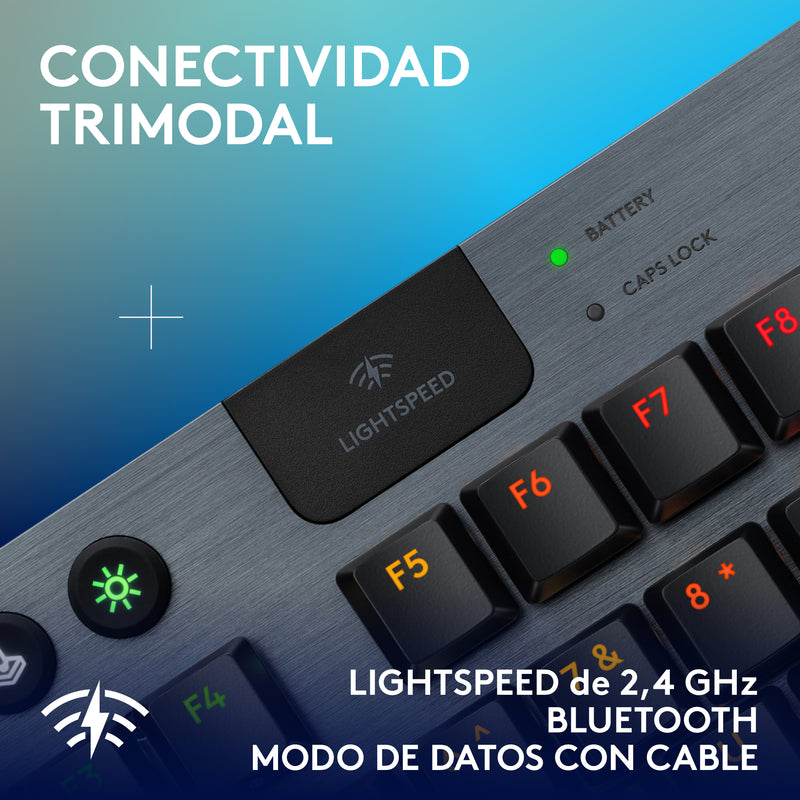 Teclado Gamer Mecánico Logitech G915 X Lightspeed Tkl, Blk