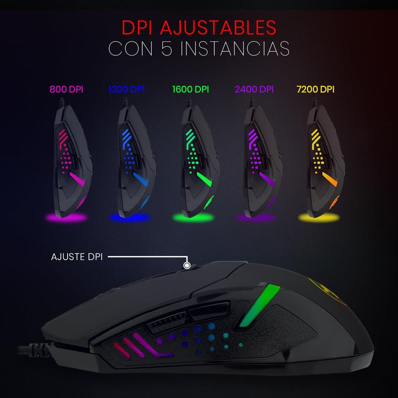 Combo Gamer Redragon Teclado K503 Rgb Esp + Mouse M601 Rgb