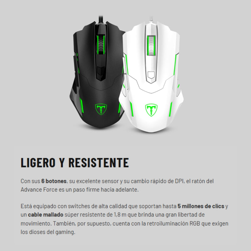 Combo Gamer 2 En 1 Teclado Mouse T-dagger Advance Force Lite