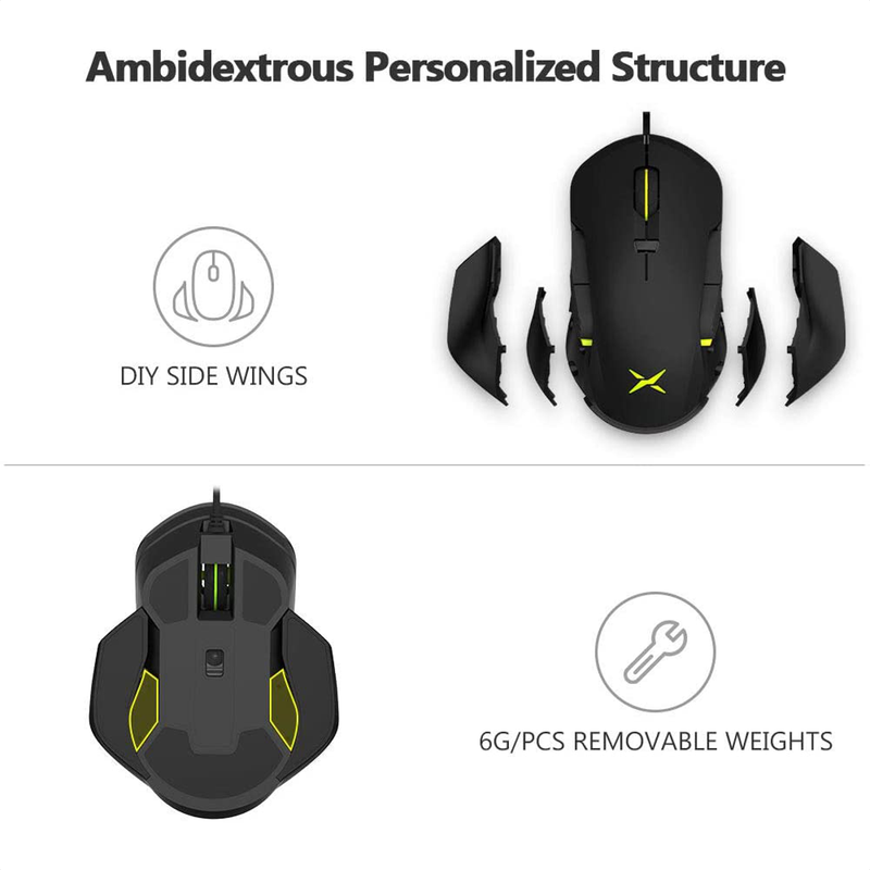 Mouse Gamer Delux M627s Rgb, Programable 8 Botones, 16000dpi