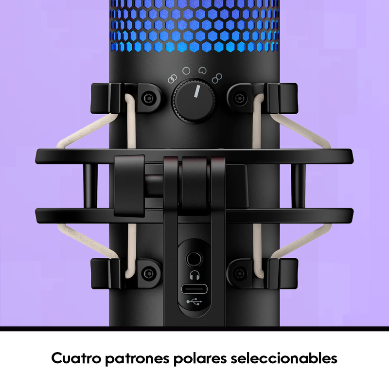 Hyperx Quadcast S, Micrófono Usb Multipatrón Gamer Streaming