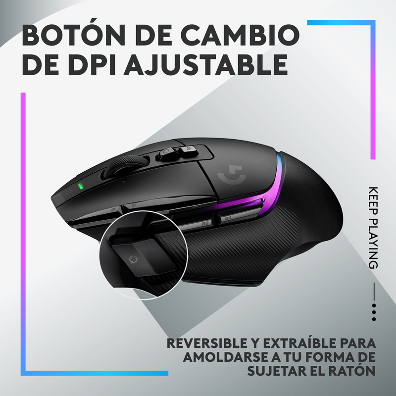 Mouse Gamer Inalámbrico Rgb Logitech G502 X Plus - Negro