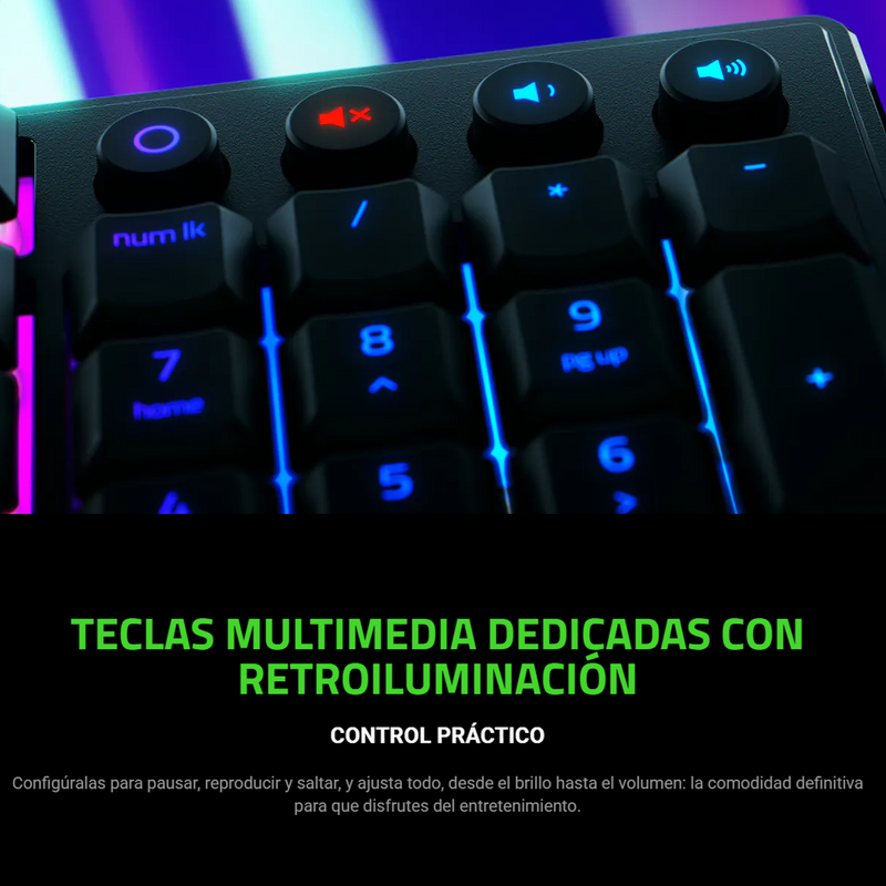 Teclado Gamer Razer Ornata V3, Semi-mecánico Chroma Rgb, Esp