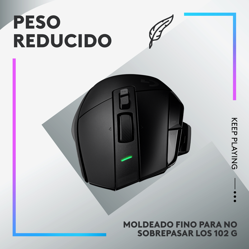 Mouse Gamer Logitech G502 X, Switches Lightforce / Hero 25k