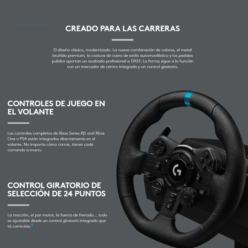 Volante De Carreras Logitech G923 Trueforce, Pc / Ps5 | Ps4