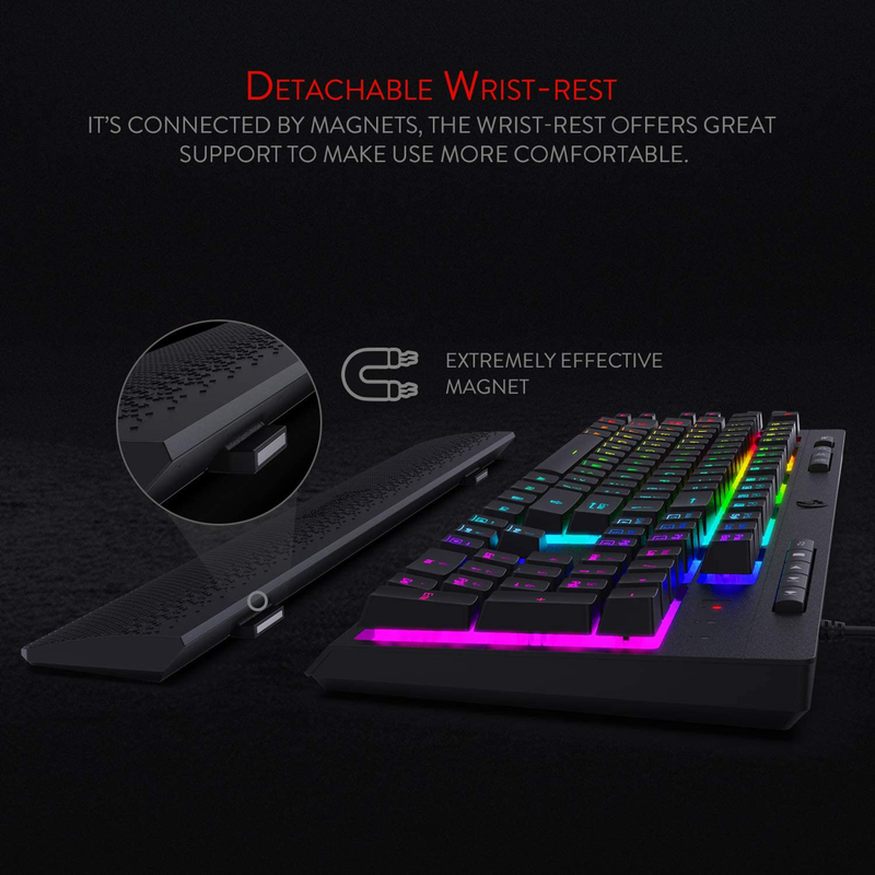Teclado Gamer Redragon Shiva K512 Rgb Multimedia / 6 Macros