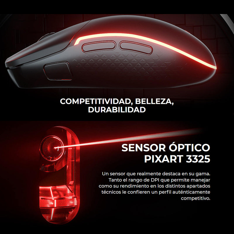 Mouse Gamer Redragon M719-rgb Invader, 10.000dpi, 8 Botones