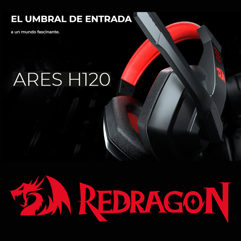 Diadema Gamer Redragon H120 Ares, Micrófono / Plug 3.5mm