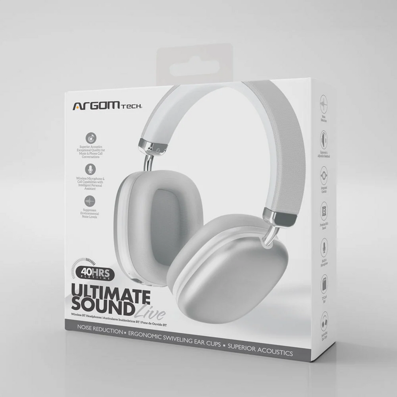 Diadema Bluetooth 5.3 Argom Tech Utimate Sound Live 40 Horas