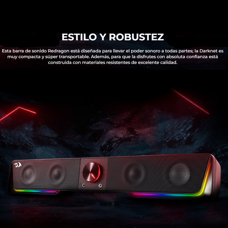 Barra De Sonido Gamer Redragon Gs570 Darknets Rgb + Soporte