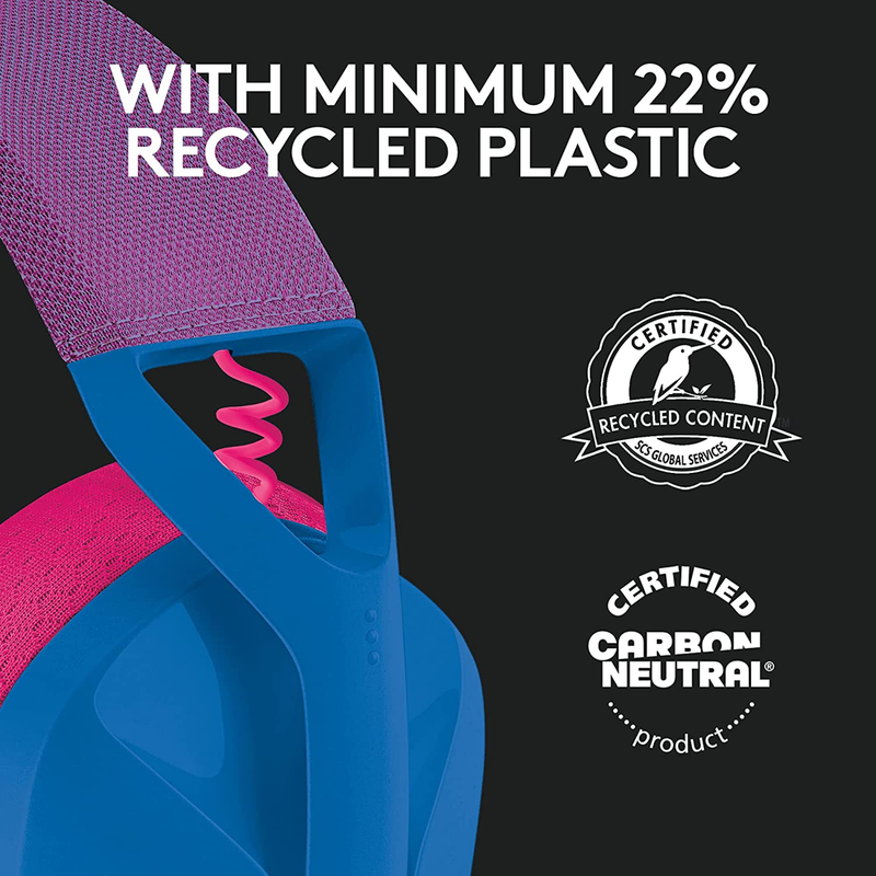 Diadema Gamer Inalámbrica + Bt, Logitech G435, Pc Ps4, Azul