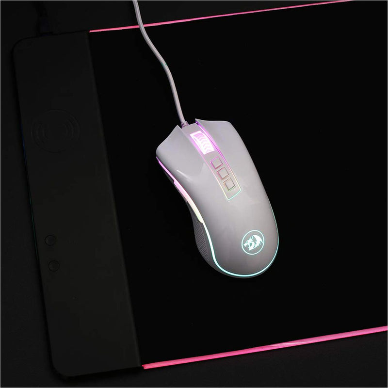 Mouse Gamer Redragon M711 Cobra Chroma, 10k Dpi, 9 Keys, Wht