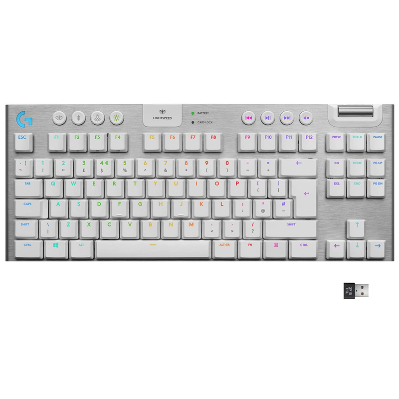 Teclado Gamer Mecánico Inalámbrico Logitech G915 Tkl Blanco