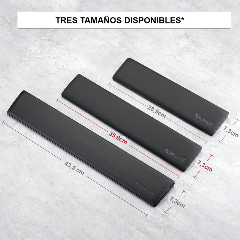 Reposamuñecas Meteor M, Redragon P036 / Tkl / 35.9x7.3x2cm