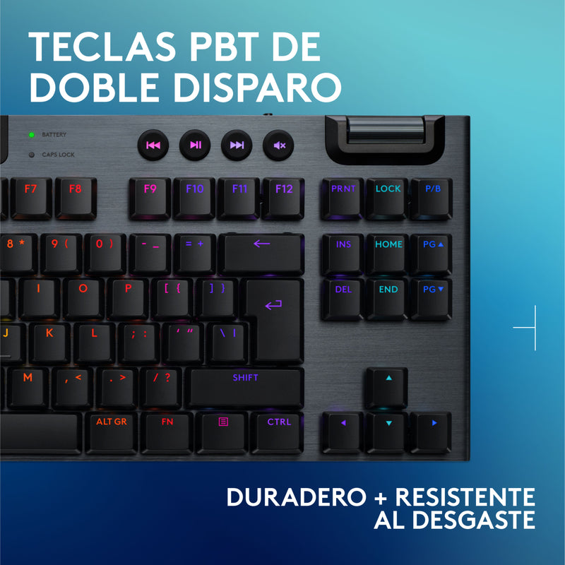 Teclado Gamer Mecánico Logitech G915 X Lightspeed Tkl, Blk