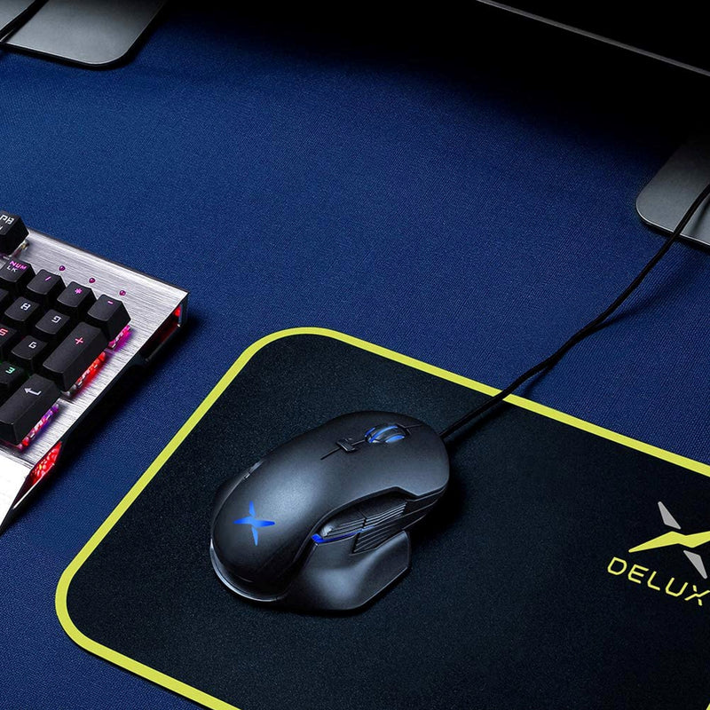 Mouse Gamer Delux M627s Rgb, Programable 8 Botones, 16000dpi