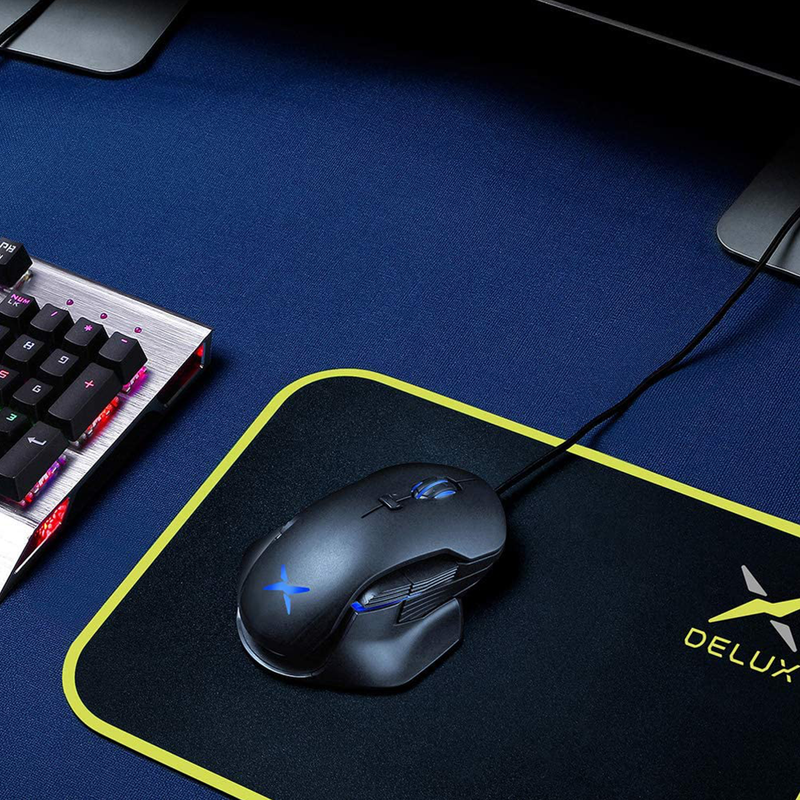 Mouse Gamer Delux M627s Rgb, Programable 8 Botones, 16000dpi