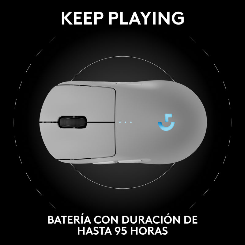 Mouse Gamer Inalámbrico Logitech G Pro 2 Lightspeed, Blanco