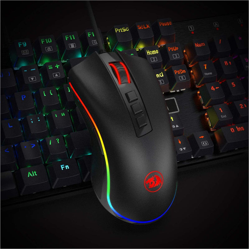 Mouse Gamer Redragon M711 Cobra Chroma, 10k Dpi, 9 Keys, Blk