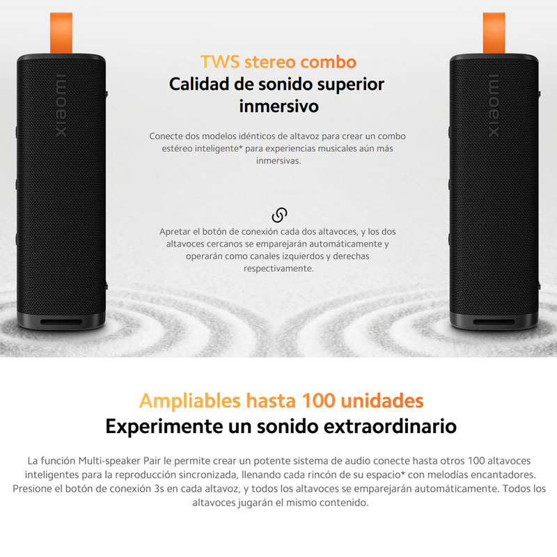 Xiaomi Sound Outdoor, Parlante Bt Portátil 30w Ip67 Tws, Azul