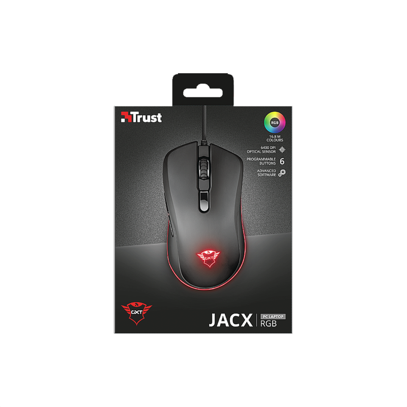 Mouse Gamer Rgb Trust Gxt 930 Jacx, 200~6400 Dpi / 6 Botones
