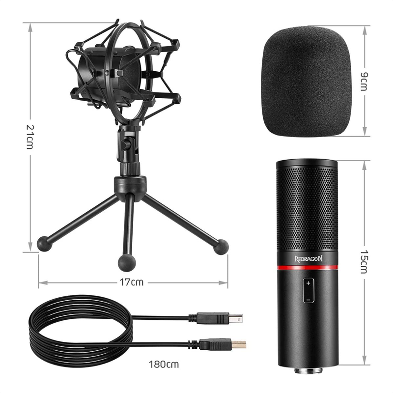 Redragon Gm300 Blazar, Micrófono Cardioide Gamer / Streaming