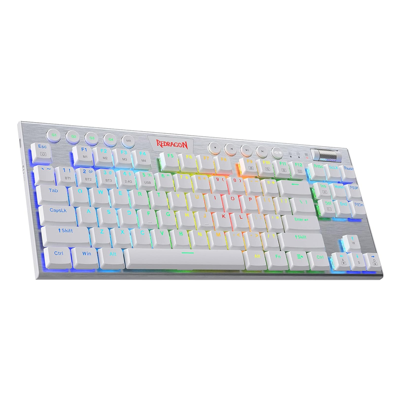 Teclado Gamer Inalámbrico Redragon K621w Rgb Horus Tkl, Red