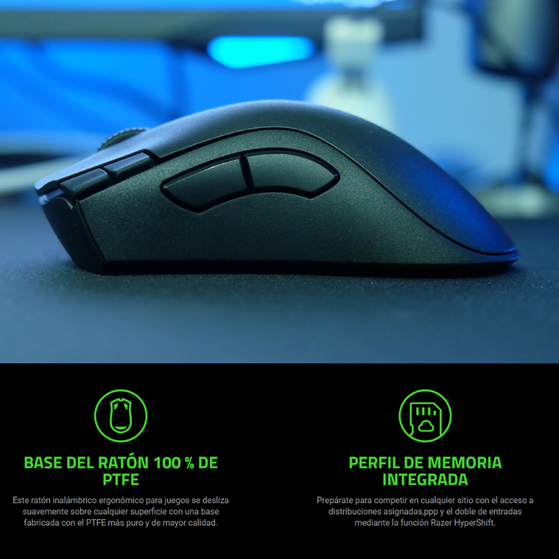 Razer Deathadder V2 X, Mouse Gamer Inalámbrico Hyperspeed