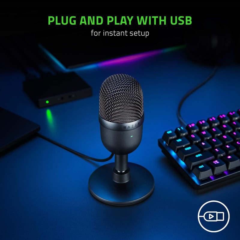 Micrófono Gamer Razer Seiren Mini Condensador Supercardioide