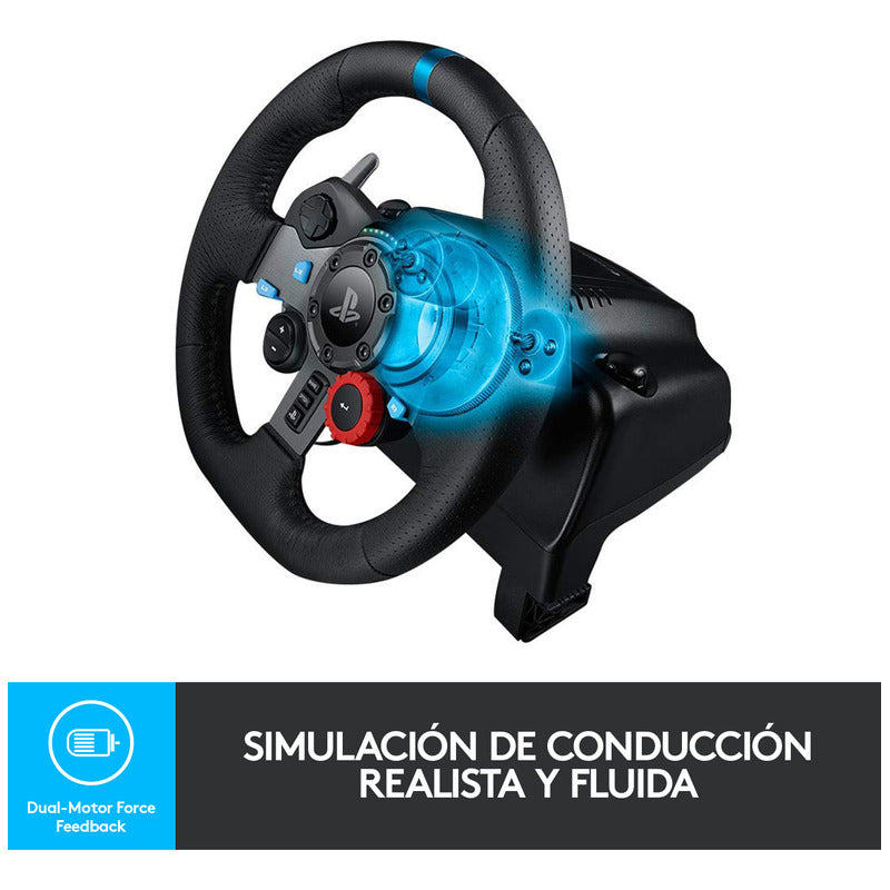 Volante Logitech G29 para PS5, PS4, PS3 y PC + Palanca de Cambios