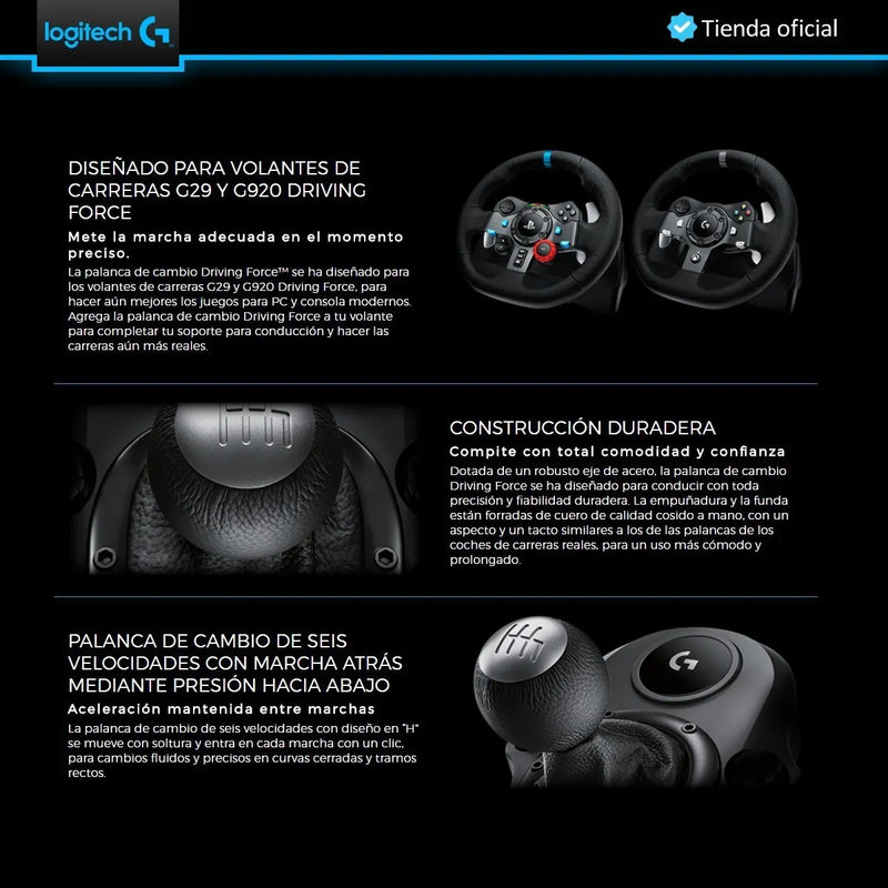 Logitech Driving Force Shifter Palanca Cambios G923 G29 G920